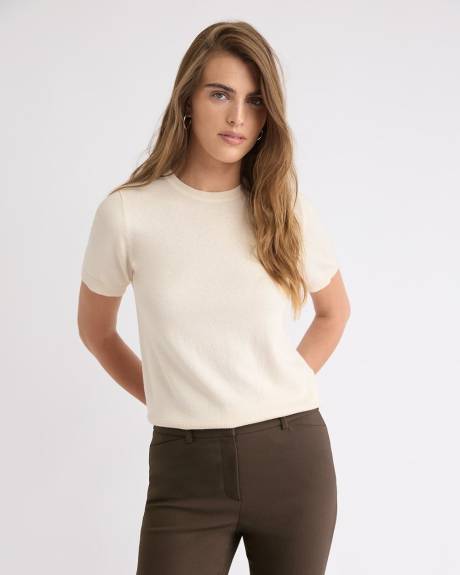 Short-Sleeve Crew-Neck Sweater