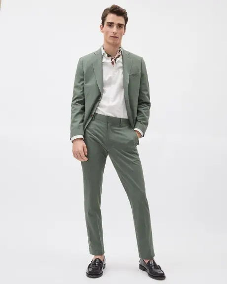 Pantalon de Complet Vert à Coupe Étroite