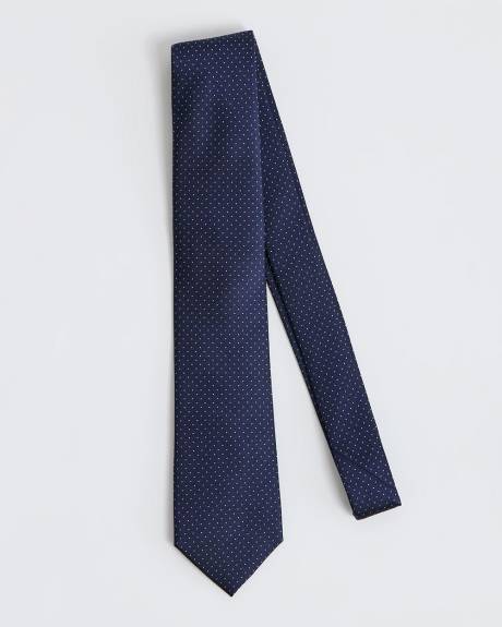 Navy Regular Tie with Dots