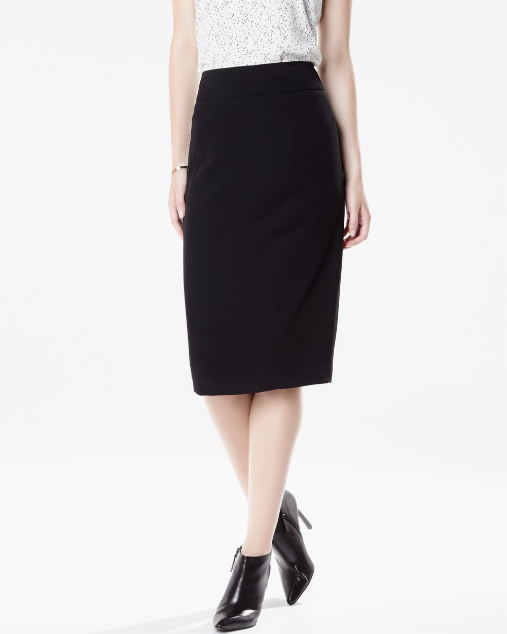 High-waist crepe pencil skirt | RW&CO.