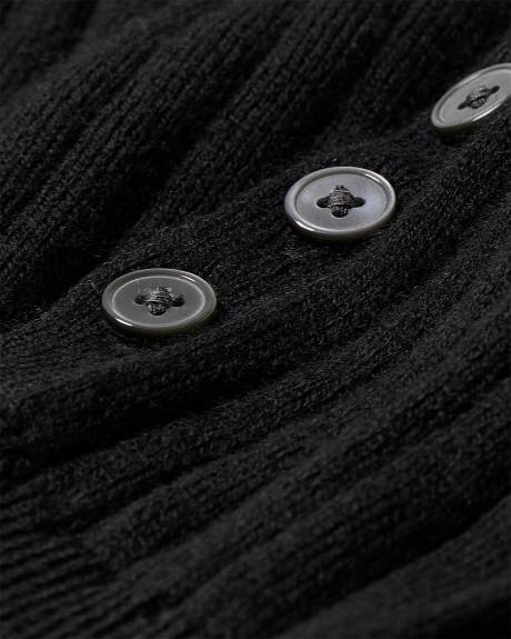 Pull &agrave; Manches Longues avec Boutons et Col V