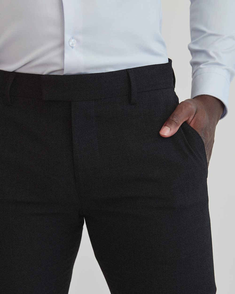 Slim Fit Charcoal Tonal Check Suit Pant