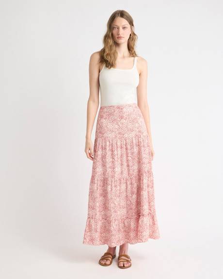High-Rise A-Line Maxi Skirt