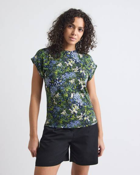 T-Shirt Classique &agrave; Col Rond et Manches Tr&egrave;s Courtes