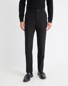 Essential Black Wool-Blend Suit Pant