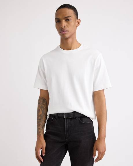Short-Sleeve Crew-Neck Ribbed Tee