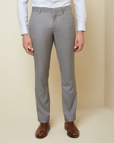 Pantalon de complet Essentiel Coupe étroite en tissu extensible gris pâle