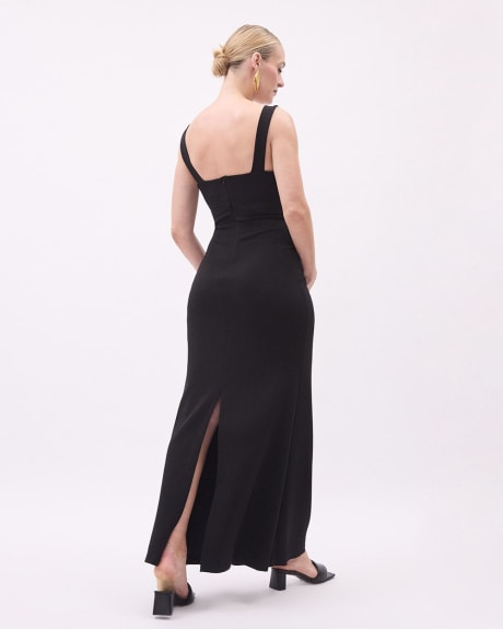 Black Sleeveless Bodycon Midi Dress - Thyme Maternity