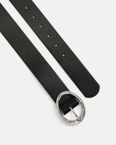 Black Belt with Thick Buckle