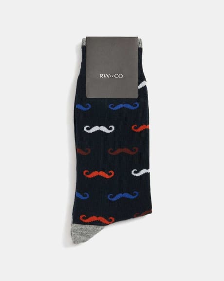 Mustache Socks