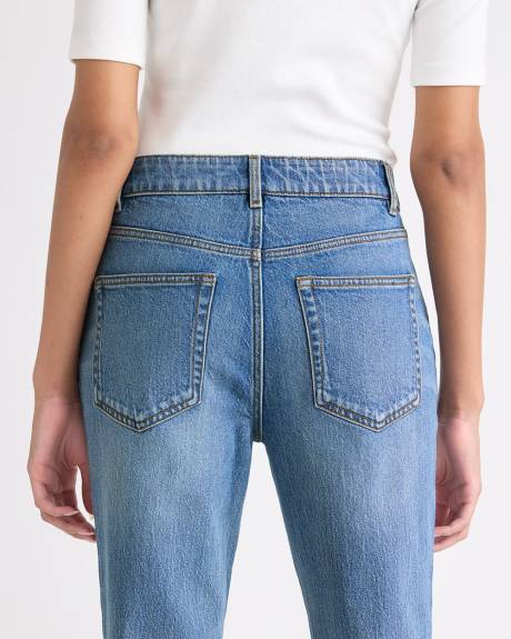 Straight Slim-Leg High-Rise Jeans