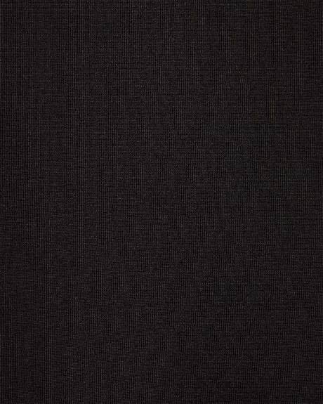 Elbow-Sleeve Crew-Neck Fitted Tee