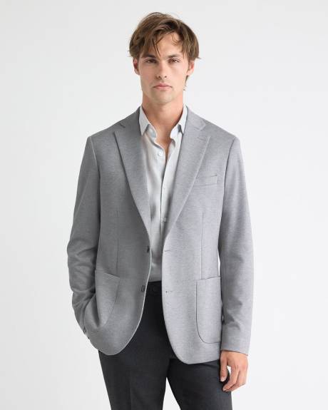 Slim-Fit Knit Blazer