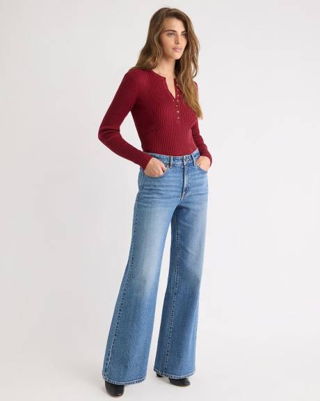 Pull C&ocirc;tel&eacute; &agrave; Manches Longue