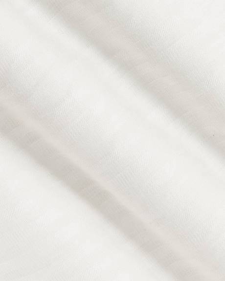 Fit-and-Flare Midi Dress with Short Flutter Sleeves