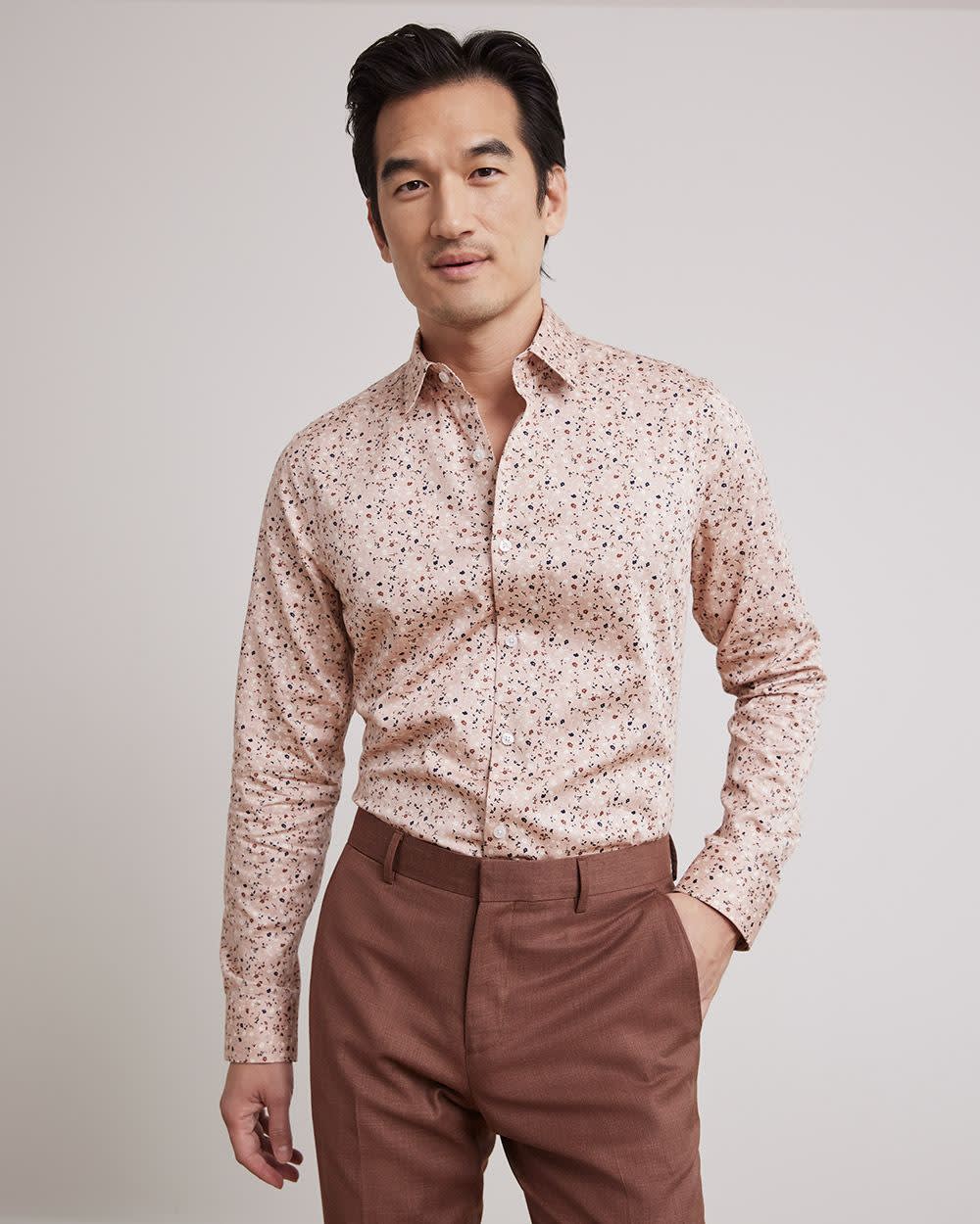 SlimFit Dress Shirt with Floral Pattern RW&CO.