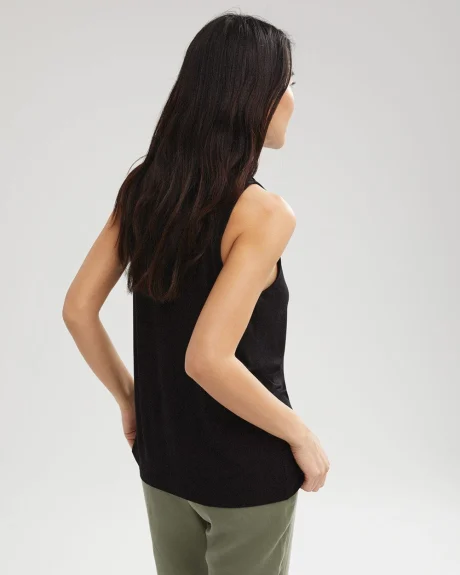Fitted Cami with Drapy Halter Neck