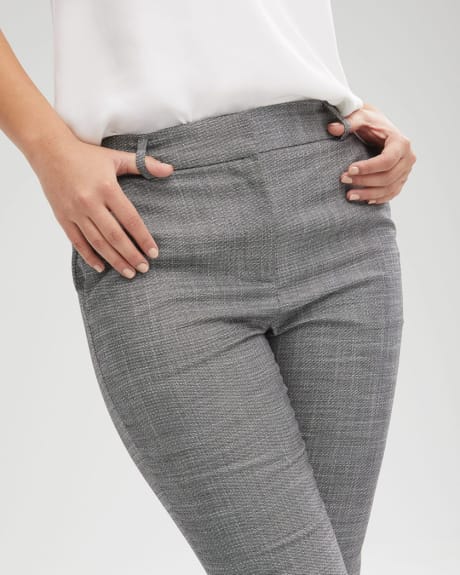 Pantalon Taille Haute Coupe Signature à Jambe Évasée en Tissu Birdseye