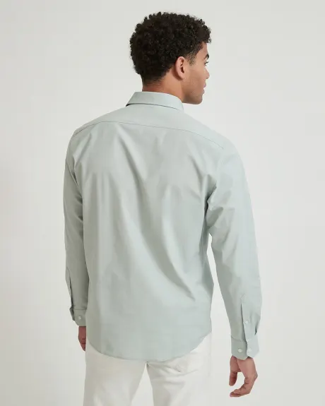 Regular Fit Solid Long-Sleeve Oxford Shirt
