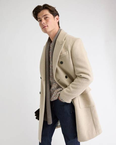 Classic Wool-Blend Coat with Tailored Collar