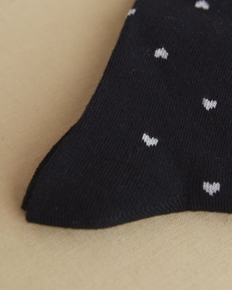 Crew Socks with Tiny Hearts