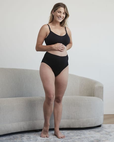 Seamless Ribbed High-Waist Panty - Thyme Maternity
