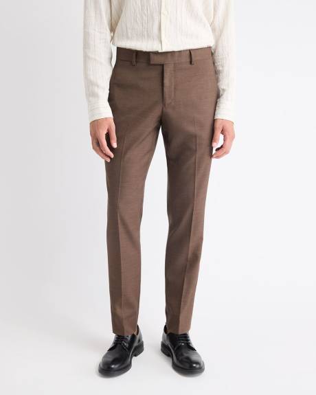 Slim-Fit Brown Suit Pant