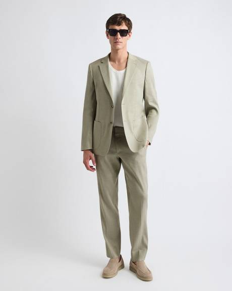 Tailored-Fit Sage Linen-Blend Suit Blazer