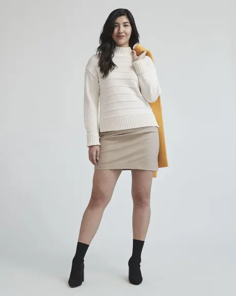 Faux Leather High-Waist A-Line Mini Skirt