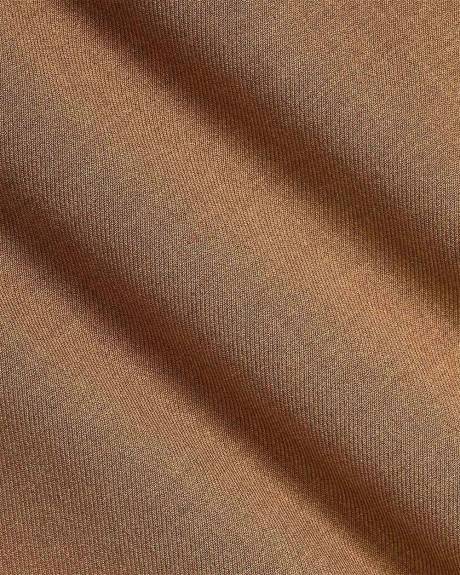 Slim-Fit Golden Brown Suit Pant