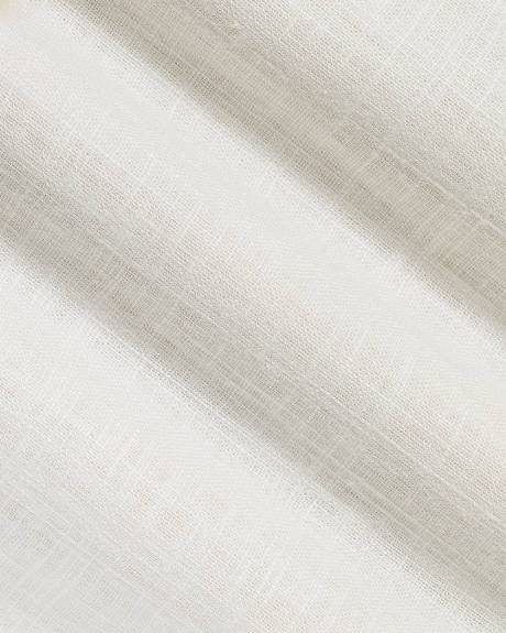 Robe Droite Sans Manches &agrave; Col Rond en M&eacute;lange de Lin