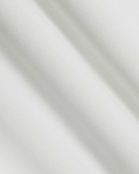 Blouse à Manches Très Courtes et Col Rond