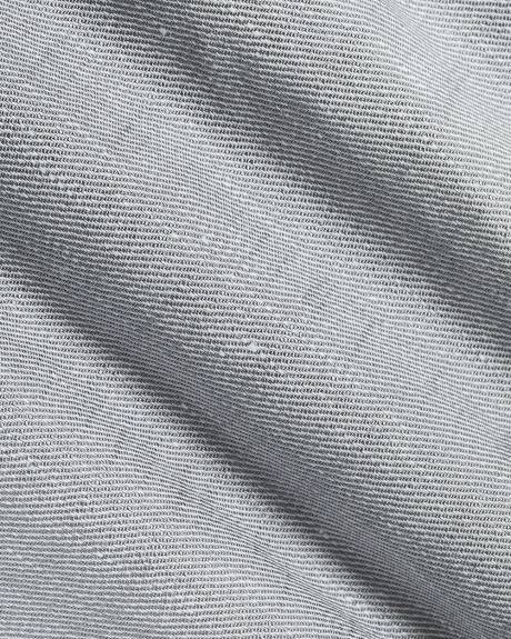 Pantalon en Lin Gris &agrave; Jambe Large et Taille Haute