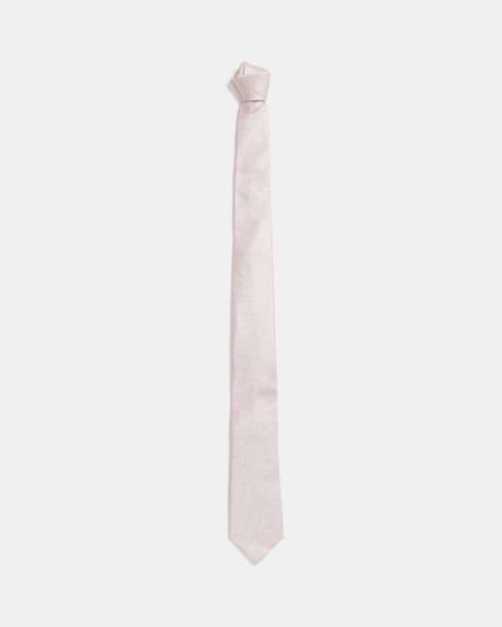 Regular Pink Tie with Floral Pattern