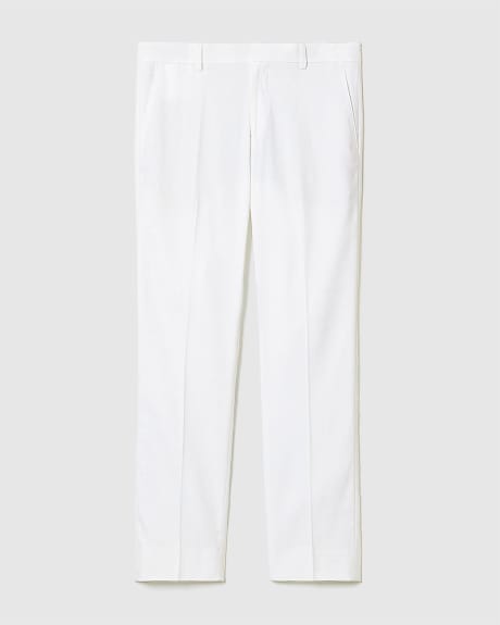 Tailored-Fit White Linen Pant