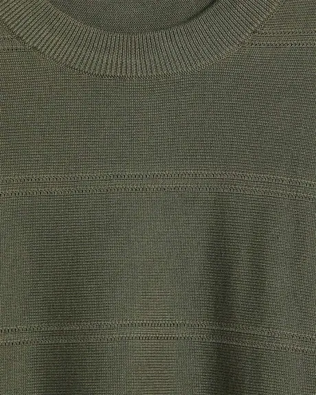 Essential Cut & Sewn Stitch Crew-Neck Sweater