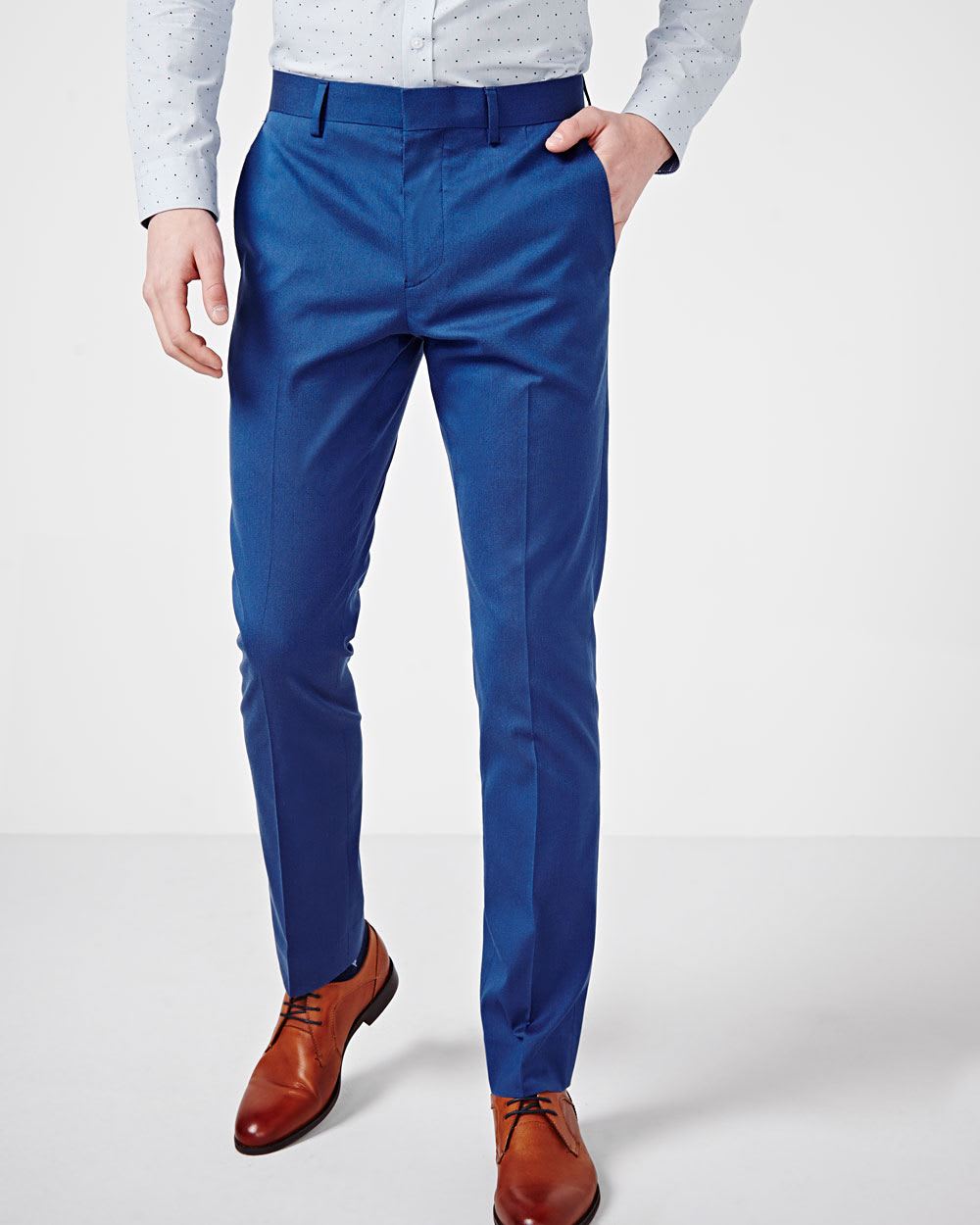 Slim Fit Bright Blue Pant Regular RW&CO.