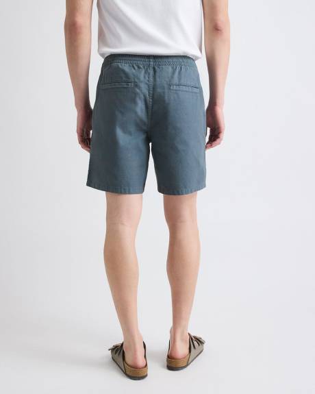 Cotton-Blend Short with Elastic Waistband