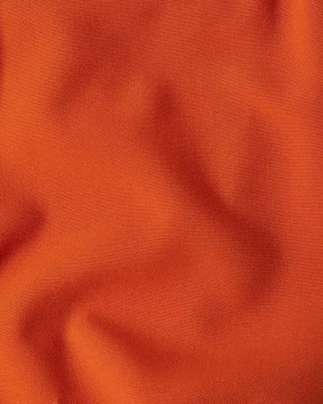 Pantalon Orange Brûlé à Taille Haute et Cheville Fuselée avec Ceinture - 28 "