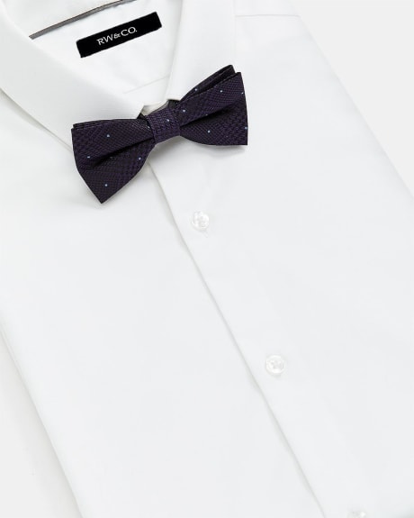 Purple Bow Tie with Blue Dots