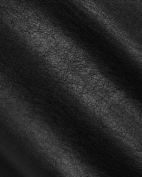 Straight-Leg High-Rise Faux Leather Pant