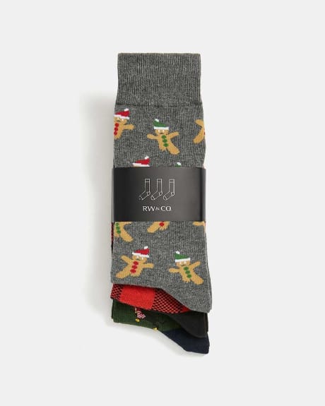 Holiday Themed Socks - Three Pairs