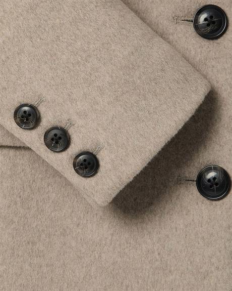 Classic Wool-Blend Three-Button Coat