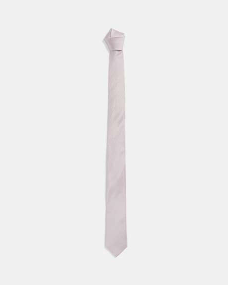 Cravate Étroite Rose Pâle Texturées