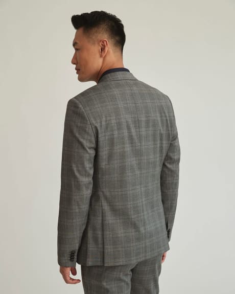 Subtle Grey Check Suit Blazer