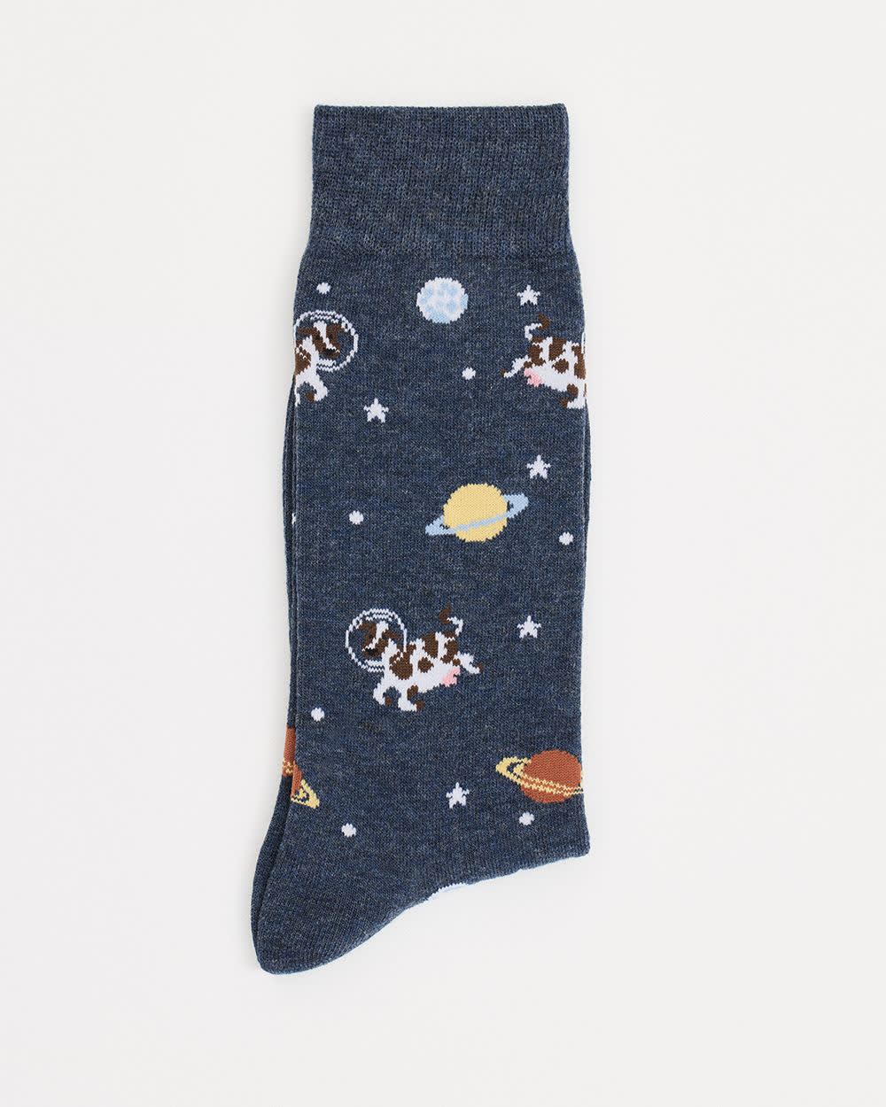 Space Cow Socks