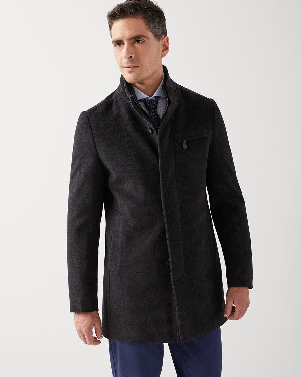 Download Mock-neck Wool-blend Top coat | RW&CO.