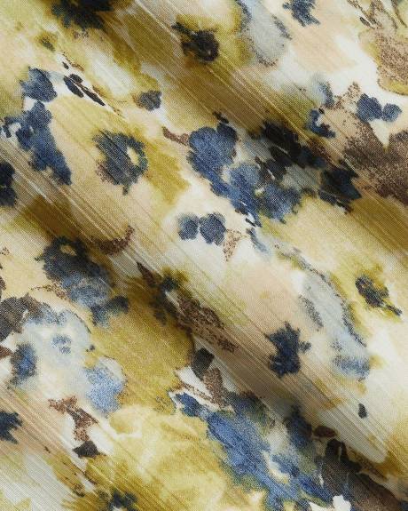 Robe Boutonn&eacute;e en Mousseline &agrave; Manches Courtes et Col Chemisier