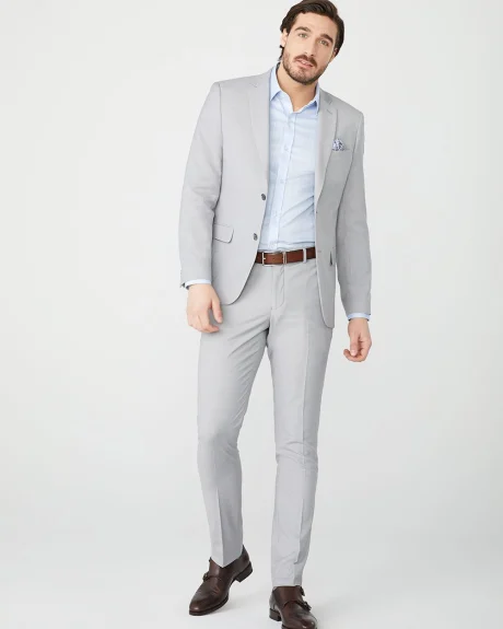 Pantalon de complet Essentiel Coupe étroite extensible gris pâle chiné - 30''