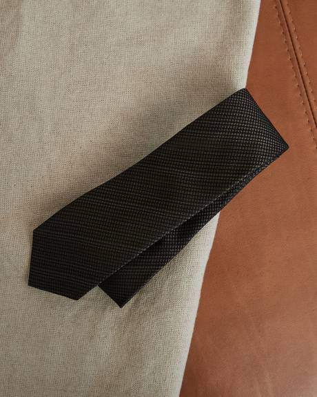 Cravate Régulière Brune Texturée